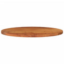 bordplade 80x40x2,5 cm oval massivt akacietræ