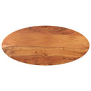 bordplade 140x60x2,5 cm oval massivt akacietræ
