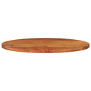bordplade 140x50x3,8 cm oval massivt akacietræ