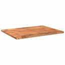 bordplade 80x70x2,5 cm rektangulær massivt akacietræ