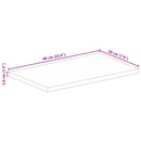 bordplade 60x20x3,8 cm rektangulær massivt akacietræ