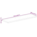 bordplade 110x80x3,8 cm rektangulær massivt akacietræ
