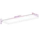 bordplade 120x40x2,5 cm rektangulær massivt genbrugstræ