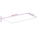 bordplade 120x60x1,5 cm rektangulær massivt genbrugstræ