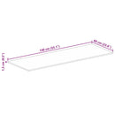 bordplade 140x60x1,5 cm rektangulær massivt genbrugstræ
