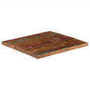 bordplade 70x70x1,5 cm firkantet massivt genbrugstræ