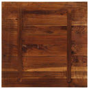 bordplade 80x80x2,5 cm firkantet massivt genbrugstræ