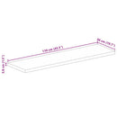 bordplade 110x50x3,8 cm rektangulær massivt genbrugstræ