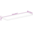 bordplade 110x60x2,5 cm rektangulær massivt genbrugstræ