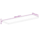 bordplade 100x70x2,5 cm rektangulær massivt genbrugstræ