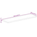 bordplade 120x70x2,5 cm rektangulær massivt genbrugstræ
