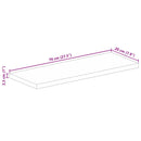 bordplade 70x20x2,5 cm rektangulær massivt ru mangotræ