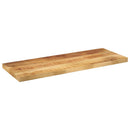bordplade 90x20x2,5 cm rektangulær massivt ru mangotræ