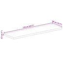 bordplade 110x40x2,5 cm rektangulær massivt ru mangotræ