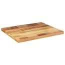 bordplade 60x50x2,5 cm rektangulær massivt ru mangotræ