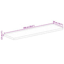 bordplade 100x50x2,5 cm rektangulær massivt ru mangotræ
