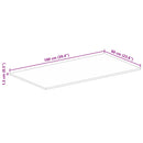 bordplade 100x60x1,5 cm rektangulær massivt ru mangotræ