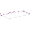 bordplade 120x60x1,5 cm rektangulær massivt ru mangotræ