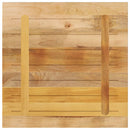bordplade 70x70x2,5 cm firkantet massivt ru mangotræ
