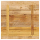 bordplade 90x90x2,5 cm firkantet massivt ru mangotræ