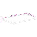 bordplade 40x20x3,8 cm rektangulær massivt ru mangotræ