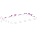 bordplade 50x40x3,8 cm rektangulær massivt ru mangotræ