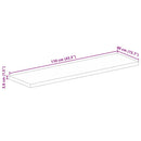 bordplade 110x40x3,8 cm rektangulær massivt ru mangotræ