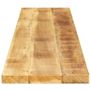 bordplade 140x40x3,8 cm rektangulær massivt ru mangotræ