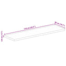 bordplade 110x50x3,8 cm rektangulær massivt ru mangotræ