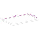bordplade 40x20x2,5 cm rektangulær massivt mangotræ