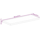 bordplade 80x20x2,5 cm rektangulær massivt mangotræ