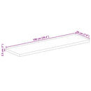bordplade 100x20x2,5 cm rektangulær massivt mangotræ