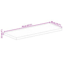 bordplade 70x40x2,5 cm rektangulær massivt mangotræ