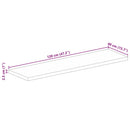 bordplade 120x40x2,5 cm rektangulær massivt mangotræ