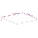 bordplade 60x60x2,5 cm firkantet massivt mangotræ
