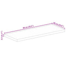 bordplade 90x60x2,5 cm rektangulær massivt mangotræ