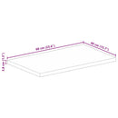bordplade 60x40x3,8 cm rektangulær massivt mangotræ