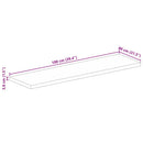 bordplade 100x80x3,8 cm rektangulær massivt mangotræ