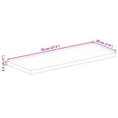 bordplade 70x20x2,5 cm rektangulær massivt mangotræ