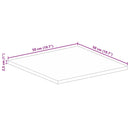 bordplade 50x50x3,8 cm firkantet massivt mangotræ
