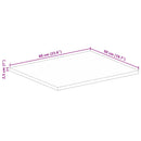 bordplade 60x50x2,5 cm rektangulær massivt mangotræ