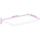 bordplade 40x30x3,8 cm rektangulær massivt mangotræ