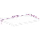 bordplade 60x50x3,8 cm rektangulær massivt mangotræ