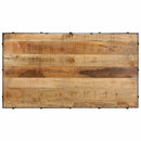 sofabord med hjul massivt mangotræ 100x55x26 cm