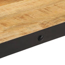 sofabord med hjul massivt mangotræ 100x55x26 cm