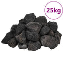 vulkanske sten 25 kg 3-5 cm sort