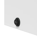 badeværelsesskab med spejl og LED-lys 45x13x52 hvid