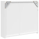 badeværelsesskab med spejl og LED-lys 60x13x52 hvid