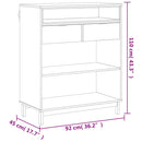 barbord FLAM 92x45x110 cm massivt fyrretræ