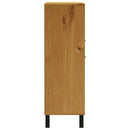 skab med glaslåge FLAM 92x40x122,5 cm massivt fyrretræ